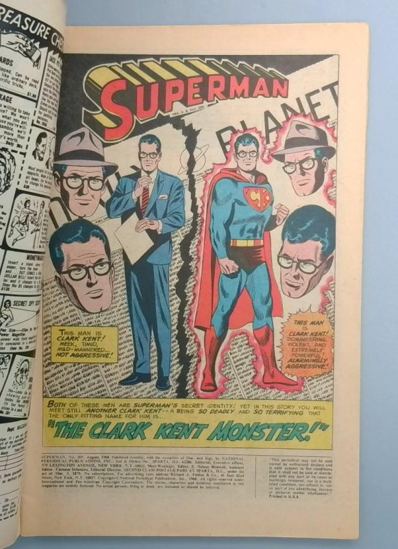 Superman #209 VG DC 1968