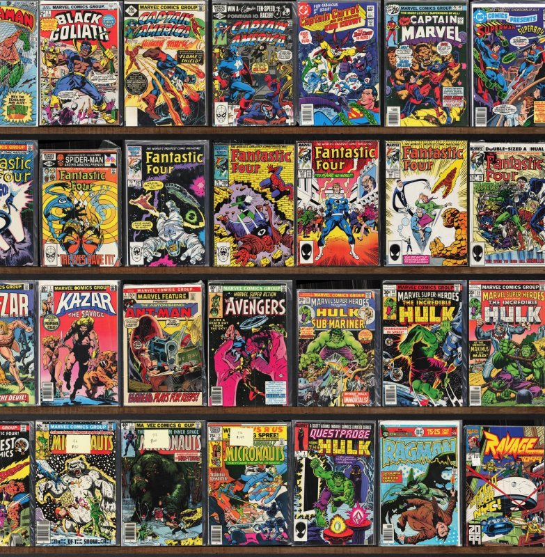 Huge Lot 140+ Comics with Fantastic Four, Marvel Super Heroes, Gunfire & More!