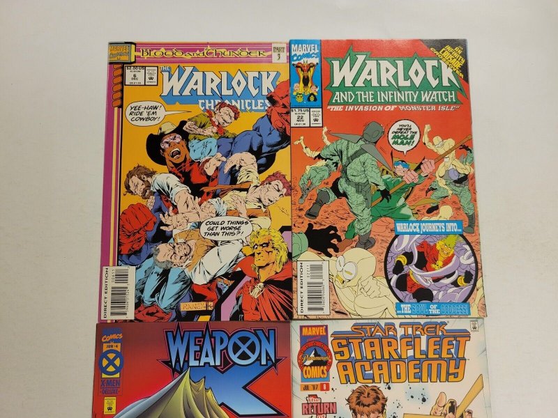 4 Marvel Comics #6 22 Warlock #4 Weapon X #8 Star Trek Starfleet Academy 59 TJ16