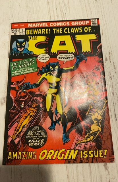 The Cat #1 (1972)amazing origin issue some light creasing on cover