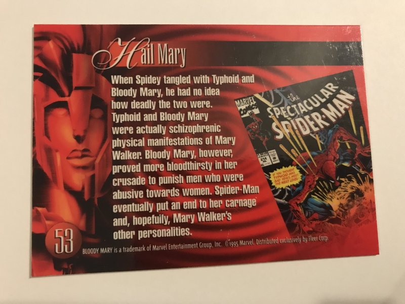 BLOODY MARY #53 card : Marvel Annual 1995 Flair; NM/M; base, Spider-Man