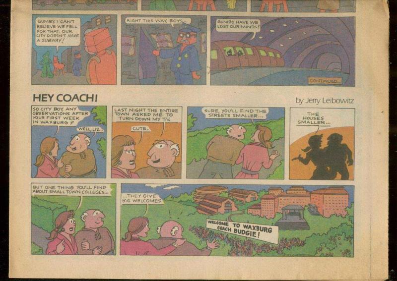 L.A. FUNNIES JAN 11 1984-GUMBY-HEY COACH-ZIPPY-RAREST  VF 