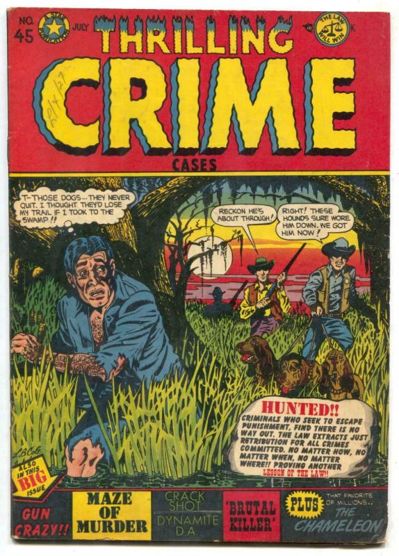 Thrilling Crime Cases #45 1951- RARE COMICS- LB Cole cover Vg/F