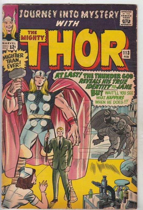 Journey into Mystery #113 (Feb-65) FN+ Mid-High-Grade Thor