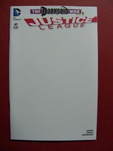 JUSTICE LEAGUE,  #41 THE DARKSEID WAR, BLANK VARIANT COVER   (9.4 NM) DC COMICS