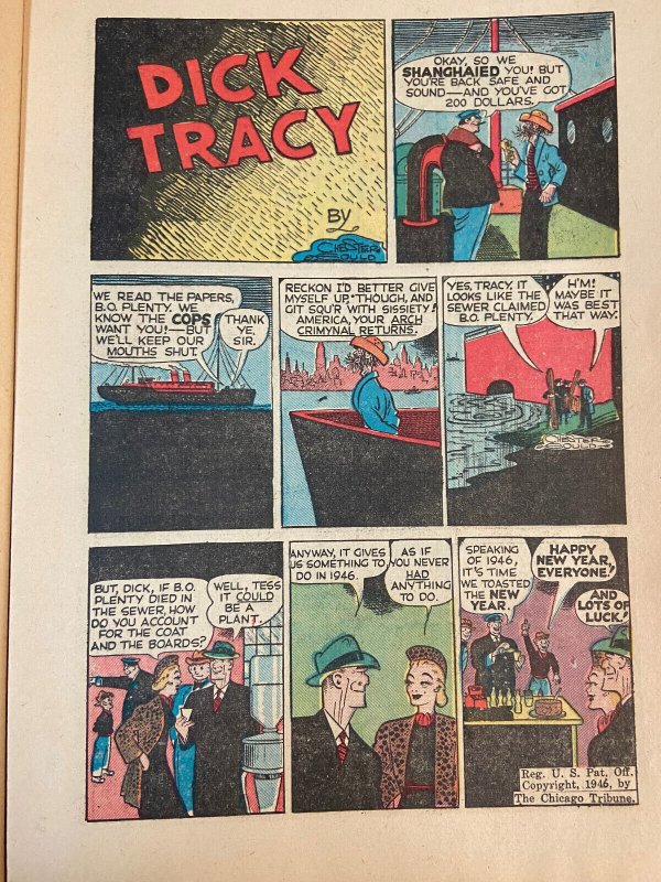 OVERSEAS COMICS #87 US ARMY EXC. SUPERMAN, POPEYE, DICK TRACY ETC. VF+ 1946