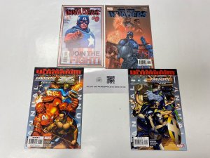 4 MARVEL comic book Invaders #0 1 Ultimate Fantastic Four X-Men Annual 78 KM10