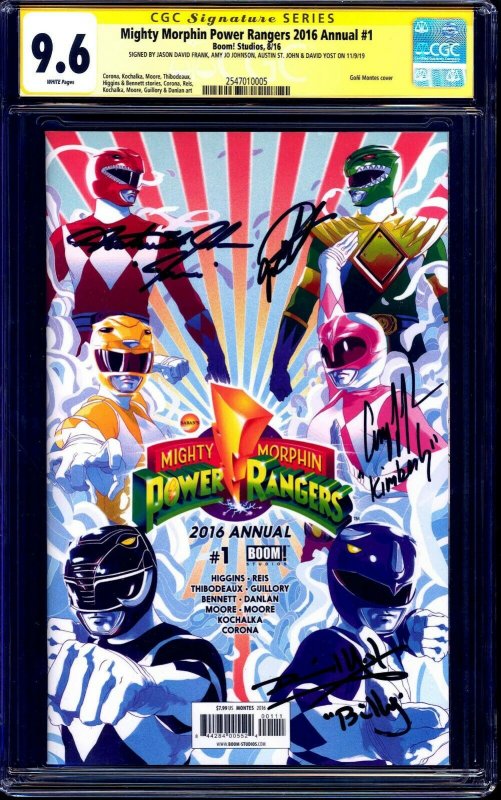 Mighty Morphin Power Rangers Annual #1 CGC SS 9.6 signed x4 St.John Yost JDF Amy