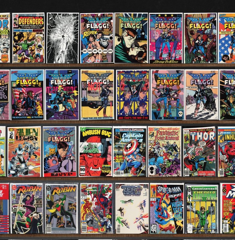 Huge Lot 140+ Comics with American Flagg!, X-Men, Thor & More!