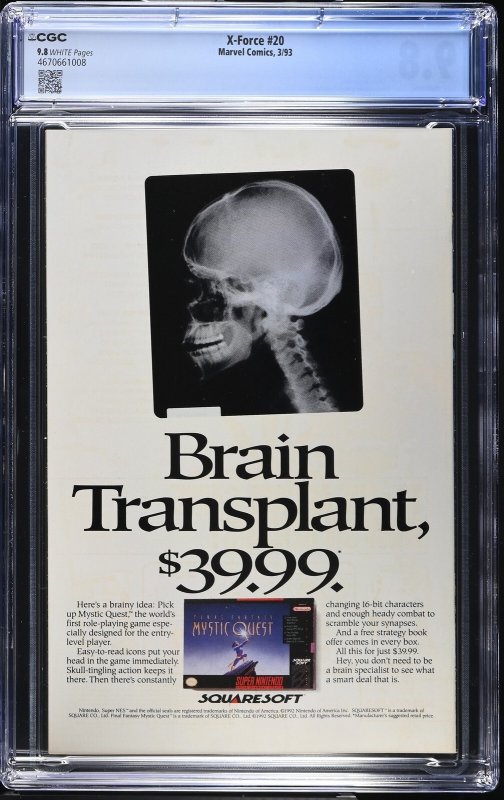 X-Force #20 (3/93) Graded CGC 9.8