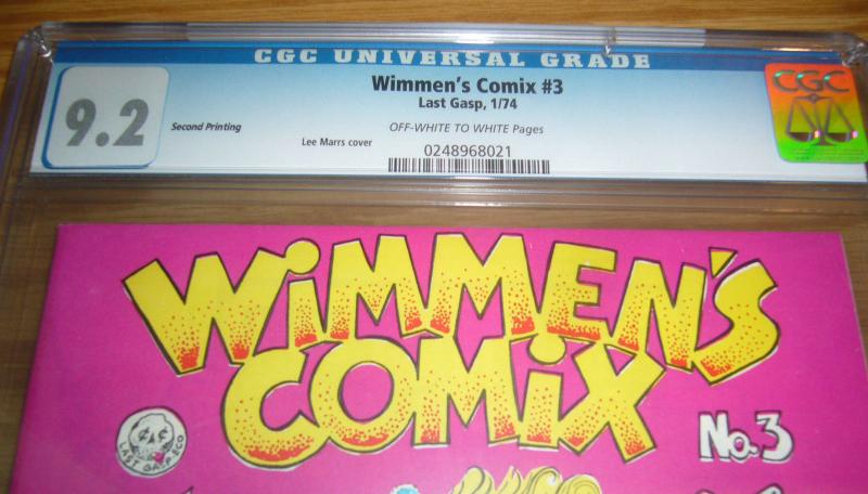 Wimmen's Comix #3 CGC 9.2 lee marrs - highest graded underground comix last gasp 