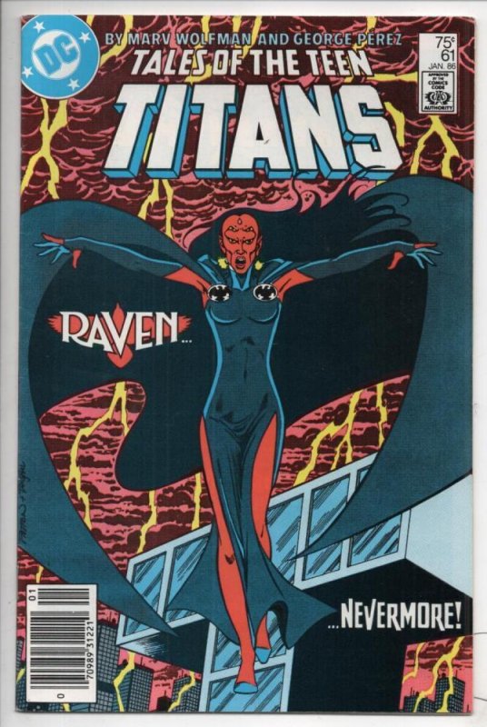 TALES OF THE TEEN TITANS #61, VF, Raven, Perez, DC 1986  more DC in store