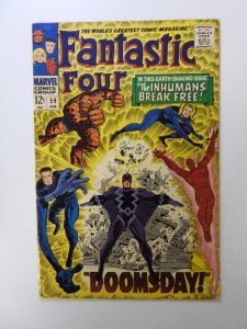 Fantastic Four #59 (1967) FN condition stains back cover