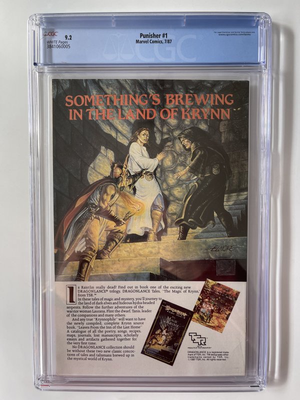 PUNISHER 1 CGC 9.2 - NEWSSTAND EDITION - WHITE PAGES  MARVEL COMICS 1987