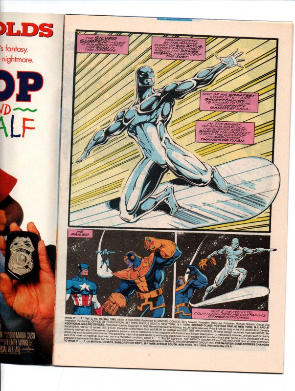 What if vol.2 #49 newsstand - Silver Surfer - Infinity Gauntlet - Thanos - (-NM)