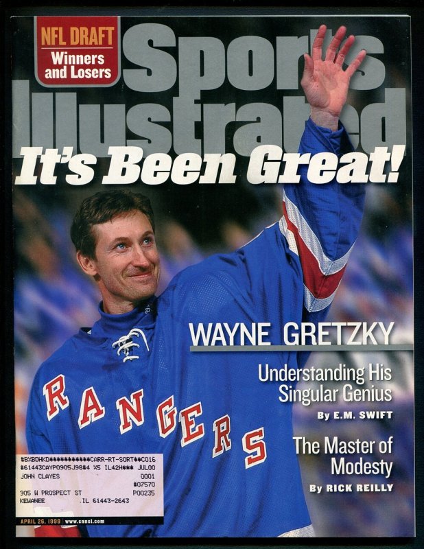 Sports Illustrated ( 9.0 VFN/NM )  Wayne Gretzky  /  April 1999
