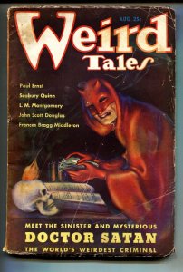 Weird Tales August 1935- Brundage cover- 1st DOCTOR SATAN-Pulp Magazine 