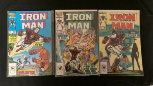 IRON MAN(VF/NM)TONY STARK,HAWKEYE,A.I.M,MADAME MASQUE ISSUES #204-206 1986