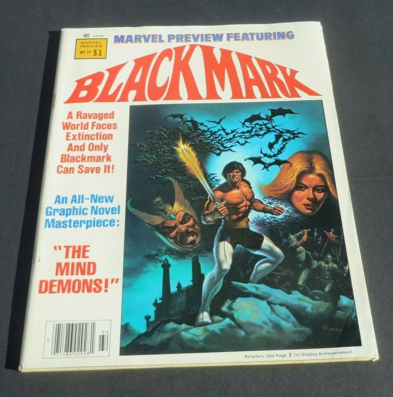 Blackmark #17 FN+ 1979 Marvel Magazine The Mind Demons Sci-Fi Superhero Gil Kane