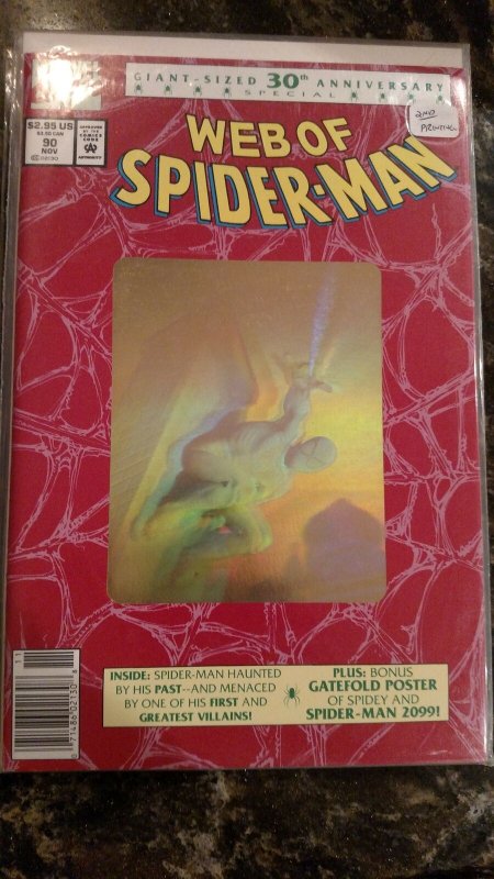 WEB OF SPIDER-MAN #90 (Marvel,1992) Condition NM+ Second Printing