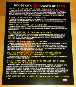 Powers Of X Folded Mini Promo Poster 10 x 13 (Marvel, 2019) New!