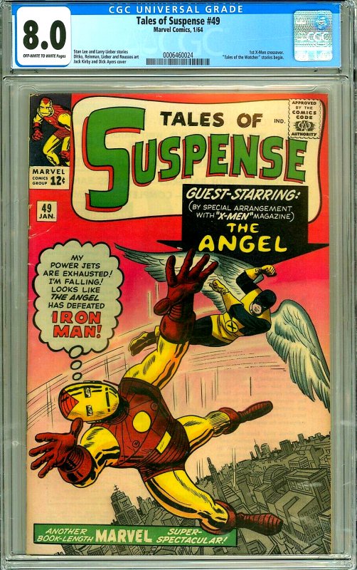 Tales of Suspense 49 (CGC 8.0) OW/W pages; 1st X-Men crossover; Kirby