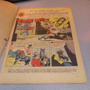 Tom Mix western #29 fawcett comics 1950 Case Of The Rustling Ruse! Six gun hero 