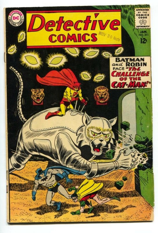 Detective #311 DC-First Cat-Man and Zook-Batman VG