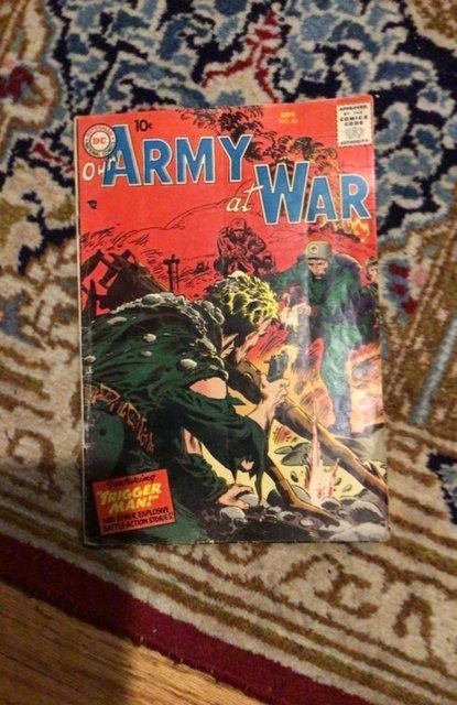 z Our Army at War #62 1957 Rich RednCover! Mid-High-Grade FN+ Boca CERTIFICATE!