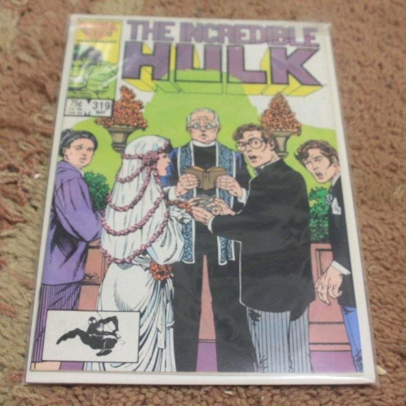 Incredible Hulk comic # 319 1986, Marvel bruce banner marries betty   john byrne