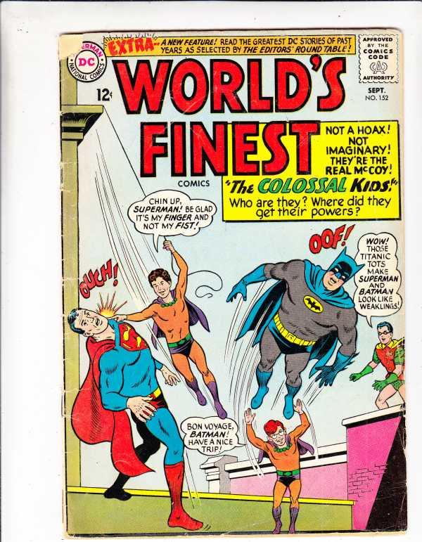 World's Finest #152 (Sep-65) VG- Affordable-Grade Superman, Batman, Robin