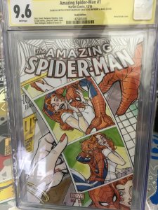 Amazing Spider-Man 1 (2015) sketch cover blank by Nick Bradshaw.  CGC