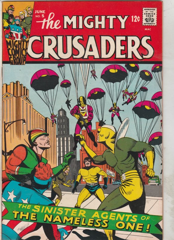 The Mighty Crusaders #5 (1966) High-Grade FN/VF The Fly and Flygirl Wow!