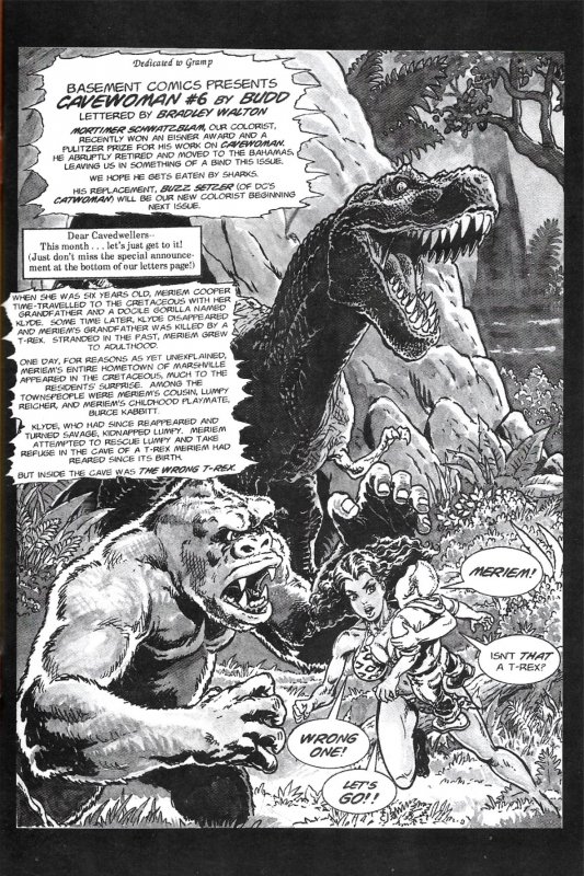 CAVEWOMAN: RELOADED #6 (Aug 2007)  Bud Root's 36 pgs of B&W DINOSAURS & ...