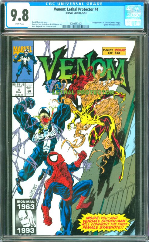 Venom: Lethal Protector #4 CGC Graded 9.8 1st appearance of Scream (Donna Die...