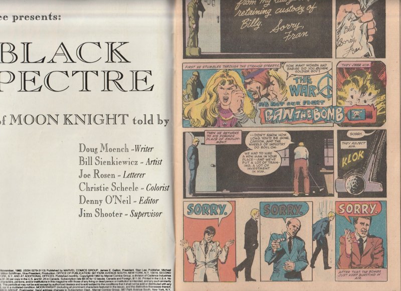 Moon Knight(vol. 1) # 25 1st appearance of Black Spectre