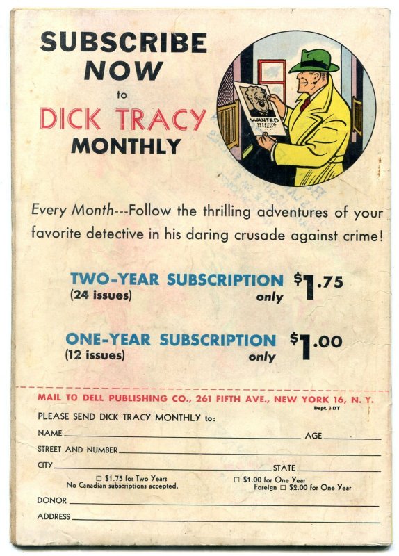 Dick Tracy #15  1949 - Dell  -VG - Comic Book