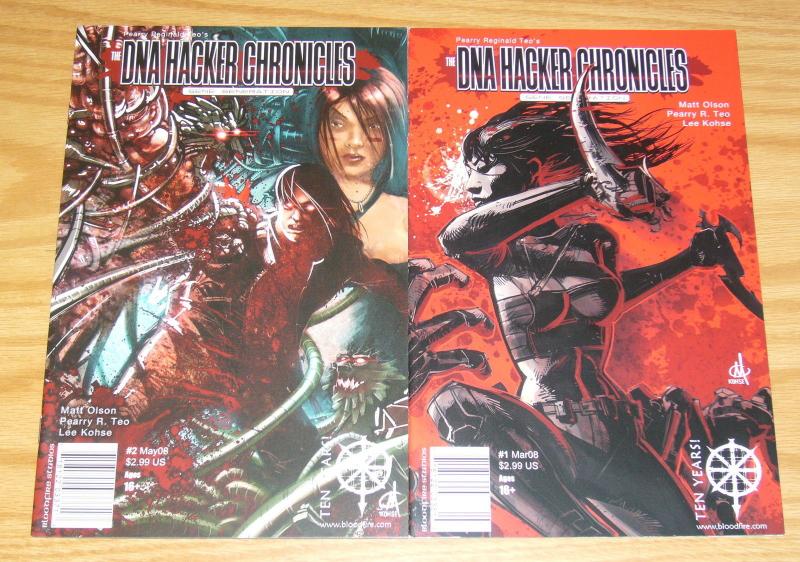 DNA Hacker Chronicles #1-2 VF/NM complete series - government natural selection