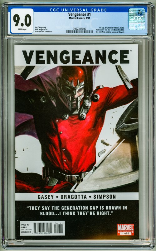 Vengeance #1 CGC 9.0! 1st appearance of Miss America (America Chavez)!