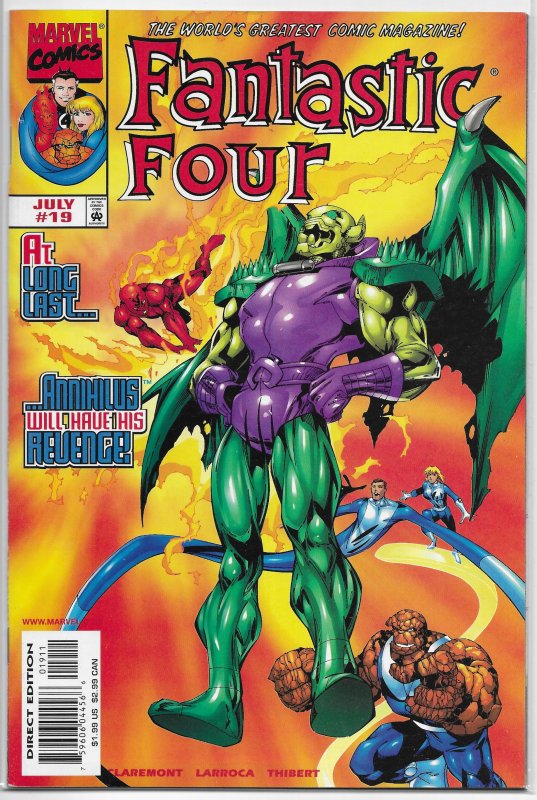 Fantastic Four (vol. 3, 1998) #19 FN/VF Claremont/Larroca, Annihilus