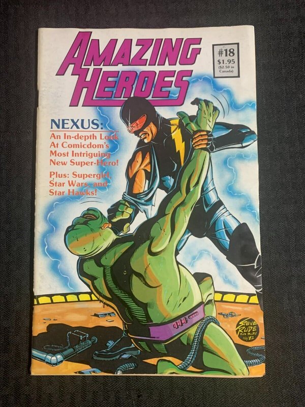 1982 AMAZING HEROES Comic Magazine #18 VG+ 4.5 Nexus / Star Wars Hawks Supergirl