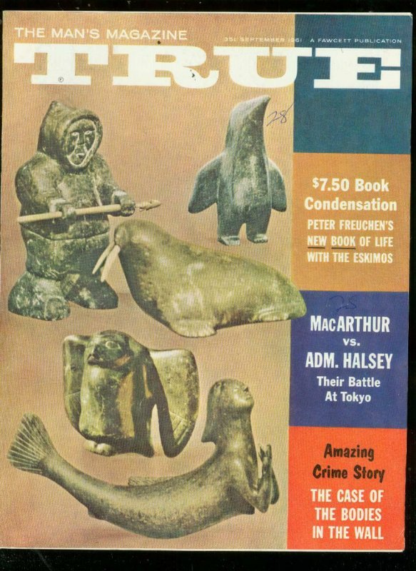 TRUE MAGAZINE SEPT 1961-NAZI KNIVES-GEORGE GROSS ART FN