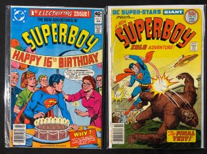 SUPERBOY 17 COMIC LOT #181-194, 196, #1,GIANT #12 MOST F-VF BRONZE AGE 1972-1982