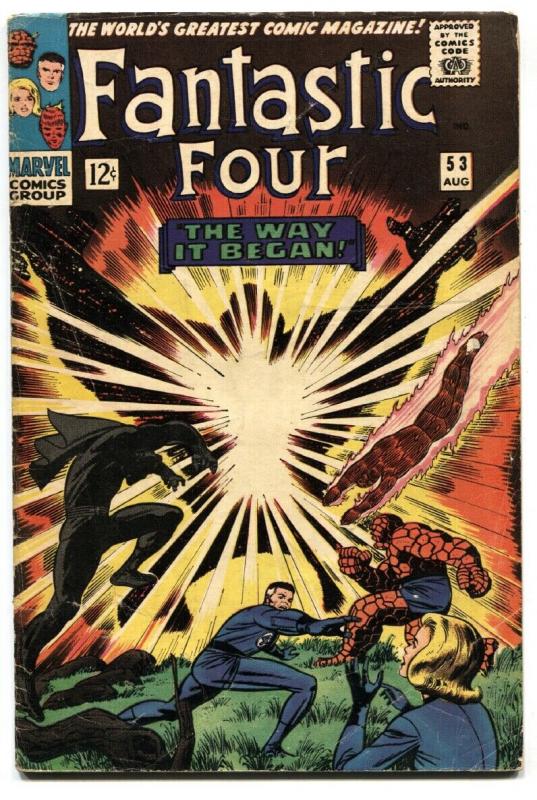 FANTASTIC FOUR #53-Black Panther origin-First Ulysses Klaw VG