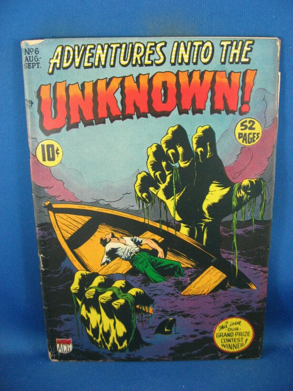 ADVENTURES INTO THE UNKNOWN 6 VG+ ACG 1949 SCARCE