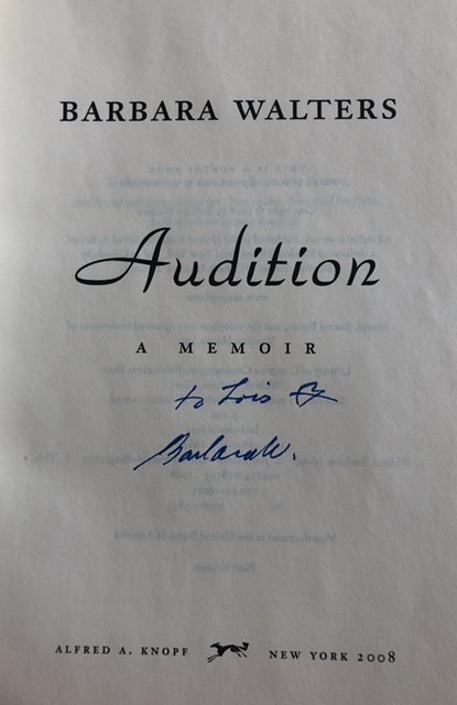 (Signed)Audition(Barbara Walters)autobiography,612p