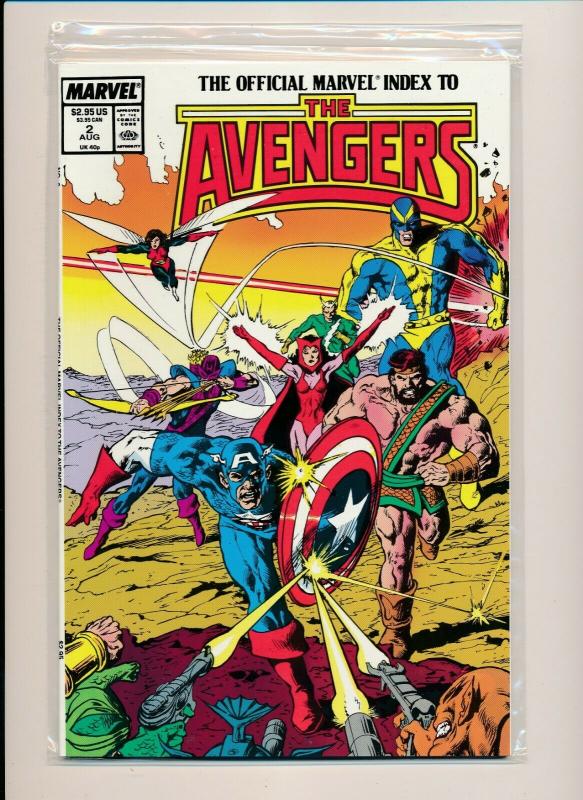 MARVEL set of 7- OFFICIAL INDEX TO THE AVENGERS #1-#7 1987/'88 VF (PF741) 