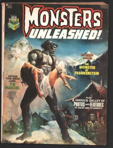 Monsters Unleashed #2 1973-Boris Horror cover-Frankenstein-Frank Brunner-Ralp...