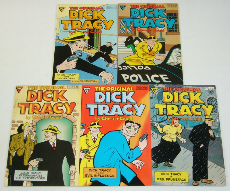 Original Dick Tracy #1-5 FN complete series - chester gould - gladstone comics