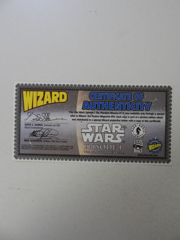 Star Wars: Episode I: The Phantom Menace #½ (1999) w/cert VF condition